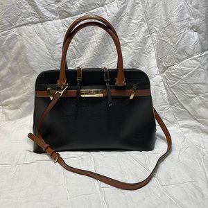 Calvin Klein Satchel Bag Brown With Gold Hardware